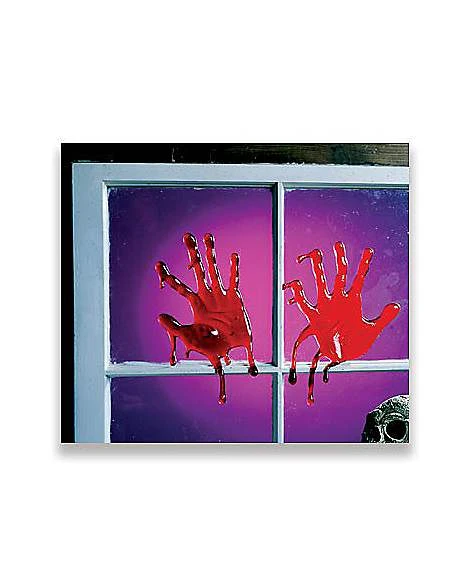 Bloody Hand Drips Window Clings 2 Bloody Hand Drips Window Clings - Image 2