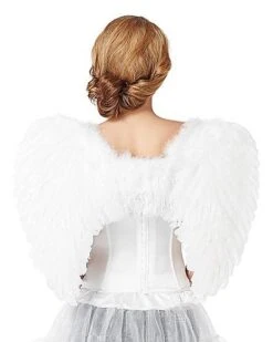 White Faux Feather Wings