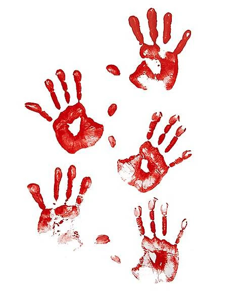 Floor Gore Bloody Human Handprints Decoration 1 Floor Gore Bloody Human Handprints Decoration