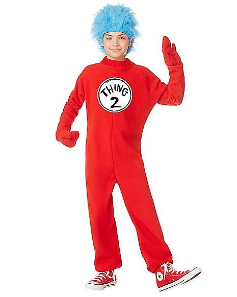 Kids Thing 1 And Thing 2 One Piece Costume - Dr. Seuss 3 Kids Thing 1 And Thing 2 One Piece Costume - Dr. Seuss - Image 3