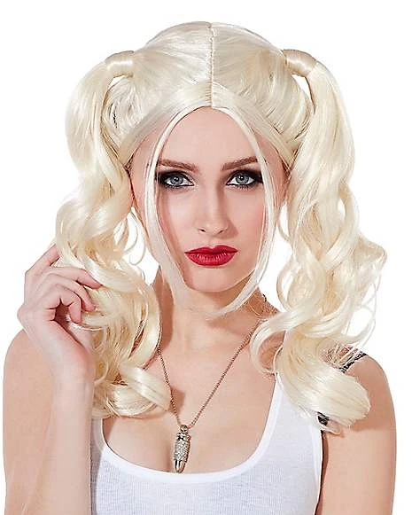 Blonde Pigtail Wig 1 Blonde Pigtail Wig