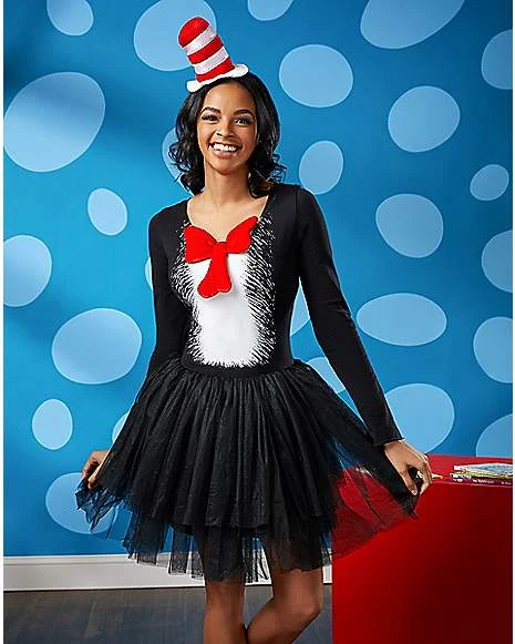 Adult Cat In The Hat Tutu Dress - Dr. Seuss 1 Adult Cat In The Hat Tutu Dress - Dr. Seuss