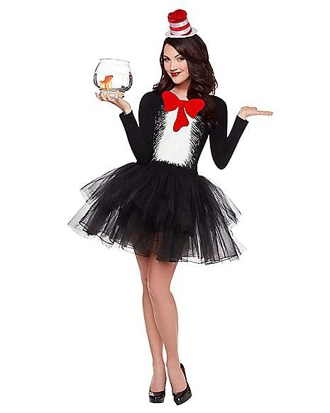 Adult Cat In The Hat Tutu Dress - Dr. Seuss 2 Adult Cat In The Hat Tutu Dress - Dr. Seuss - Image 2