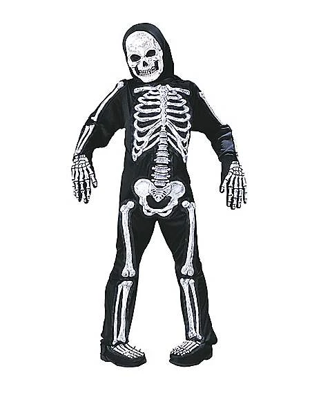 Kids Glow In The Dark Skelebones One Piece Costume 1 Kids Glow In The Dark Skelebones One Piece Costume