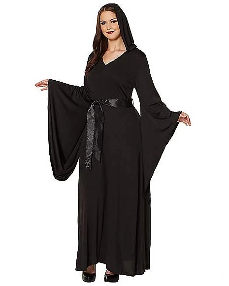 Adult Black Hooded Dress 1 Adult Black Hooded Dress