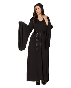 Adult Black Hooded Dress 6 Adult Black Hooded Dress -Online Halloween Costumes 01346998 c