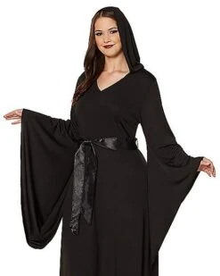 Adult Black Hooded Dress 7 Adult Black Hooded Dress -Online Halloween Costumes 01346998 d