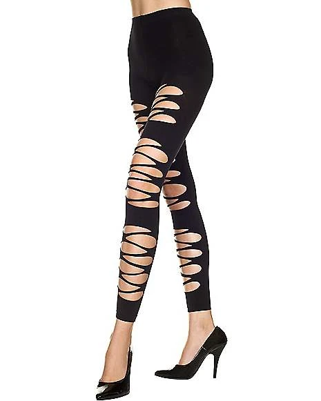 Black Cutout Tights 2 Black Cutout Tights - Image 2