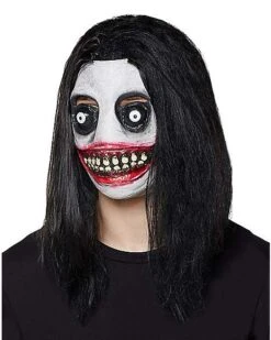 Demented Grinning Killer Half Mask 5 Demented Grinning Killer Half Mask -Online Halloween Costumes 01358357 c