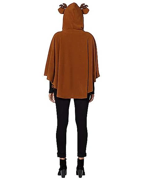 Adult Faux Fur Deer Poncho 2 Adult Faux Fur Deer Poncho - Image 2