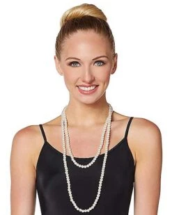 Faux Pearl Necklace -Online Halloween Costumes 01389675 c