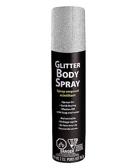 Silver Glitter Body Spray 1 Silver Glitter Body Spray