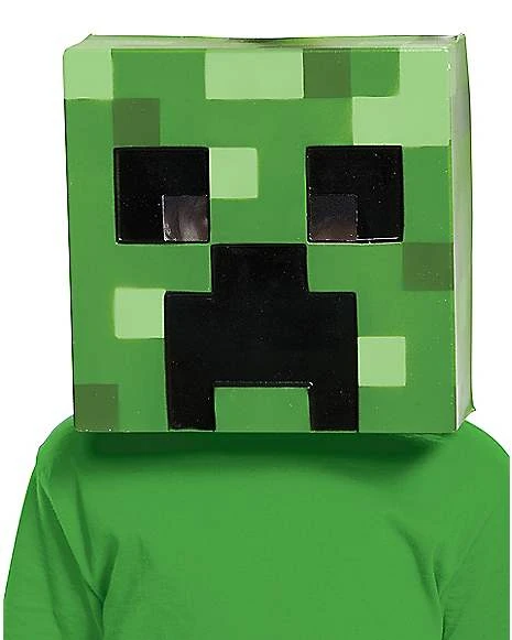 Kids Creeper Half Mask - Minecraft 1 Kids Creeper Half Mask - Minecraft