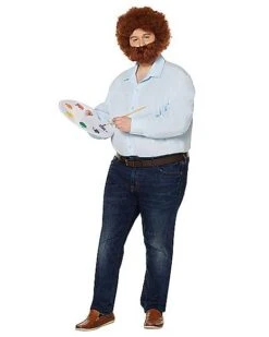Adult Bob Ross Plus Size Costume -Online Halloween Costumes 01393990 c