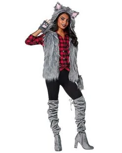 Adult Faux Fur Wolf Vest -Online Halloween Costumes 01401173 c