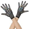 Holographic Skeleton Fishnet Gloves