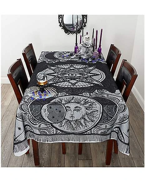 7 Ft Tarot Celestial Tablecloth 2 7 Ft Tarot Celestial Tablecloth - Image 2