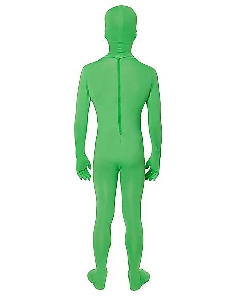 Kids Green Alien Skin Suit Costume 2 Kids Green Alien Skin Suit Costume - Image 2