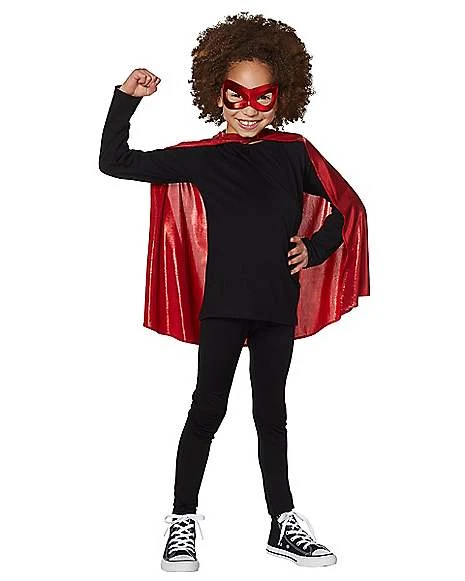 Kids Red Cape And Mask 1 Kids Red Cape And Mask