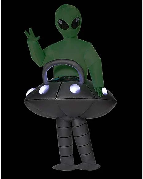Kids Light Up Alien UFO Inflatable Costume 3 Kids Light Up Alien UFO Inflatable Costume - Image 3