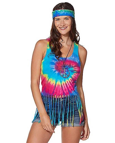 Tie Dye Fringe Tank Top 1 Tie Dye Fringe Tank Top