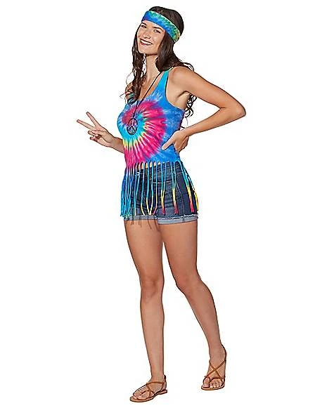 Tie Dye Fringe Tank Top 3 Tie Dye Fringe Tank Top - Image 3