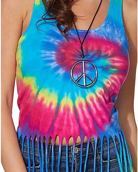 Tie Dye Fringe Tank Top 4 Tie Dye Fringe Tank Top - Image 4