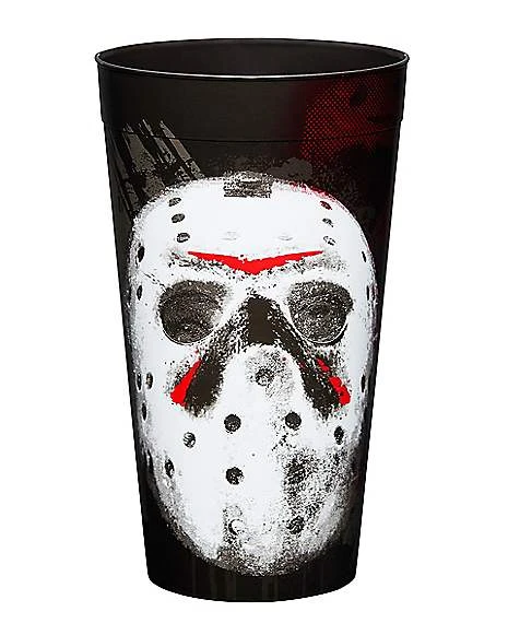 Jason Voorhees Mask Plastic Cup - Friday The 13th 1 Jason Voorhees Mask Plastic Cup - Friday The 13th