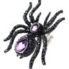 Purple Gem Spider Ring