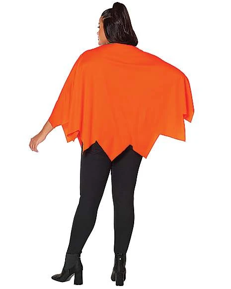 Adult Pumpkin Poncho 2 Adult Pumpkin Poncho - Image 2