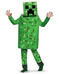 Kids Creeper Costume Deluxe - Minecraft -Online Halloween Costumes 01448034 c