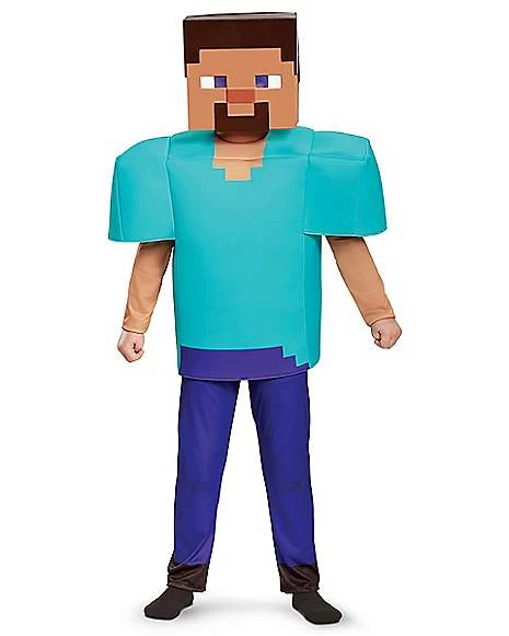 Kids Steve Costume Deluxe - Minecraft 1 Kids Steve Costume Deluxe - Minecraft