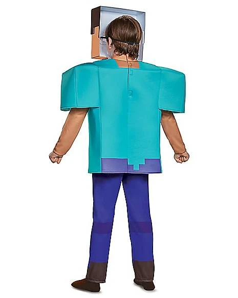 Kids Steve Costume Deluxe - Minecraft 2 Kids Steve Costume Deluxe - Minecraft - Image 2