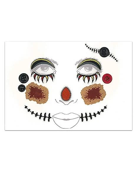Scary Scarecrow Face Decal 1 Scary Scarecrow Face Decal