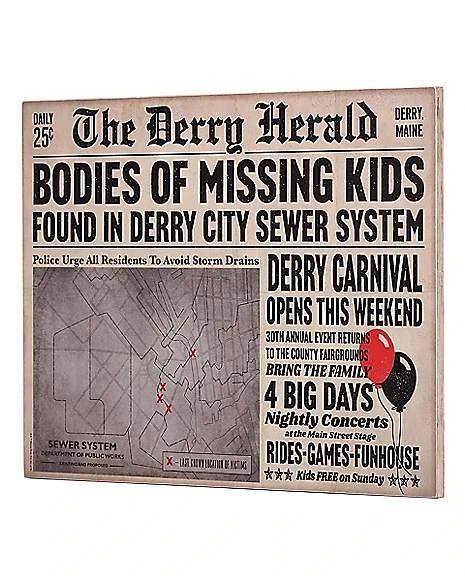Derry Herald Newspaper Sign - It 3 Derry Herald Newspaper Sign - It - Image 3