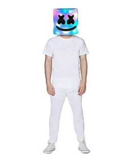 Light-Up LED Marshmello Full Mask -Online Halloween Costumes 01461631 c