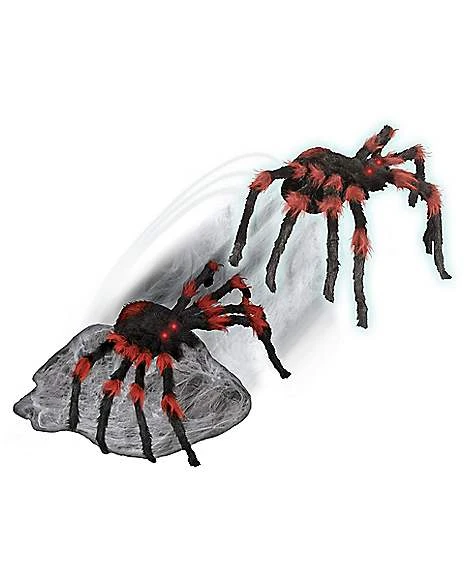 21 Inch LED Red And Black Jumping Spider Animatronic 3 21 Inch LED Red And Black Jumping Spider Animatronic - Image 3
