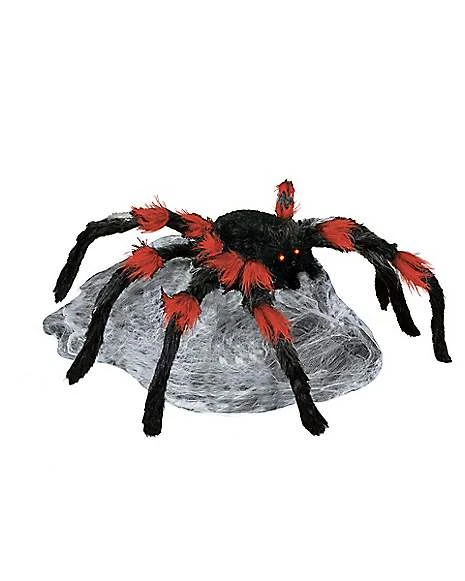 21 Inch LED Red And Black Jumping Spider Animatronic 4 21 Inch LED Red And Black Jumping Spider Animatronic - Image 4