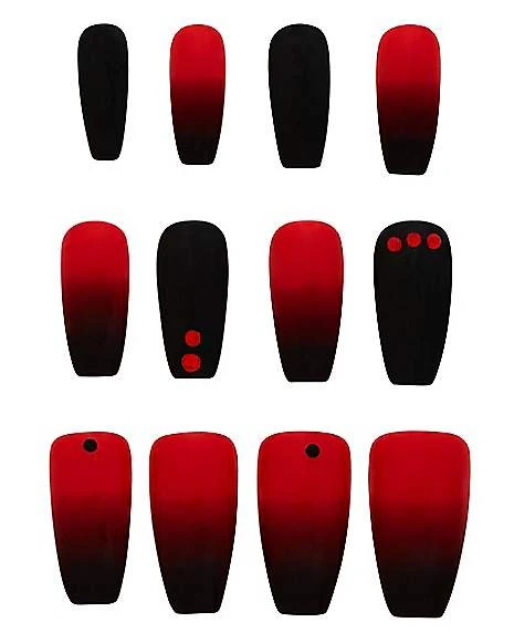 Red And Black Press On Nails 1 Red And Black Press On Nails