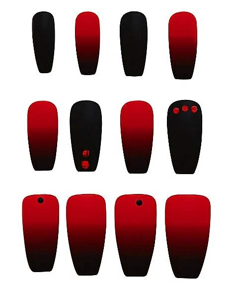 Red And Black Press On Nails 2 Red And Black Press On Nails - Image 2