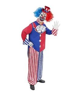 Adult Patriotic Clown Costume -Online Halloween Costumes 01474337 c
