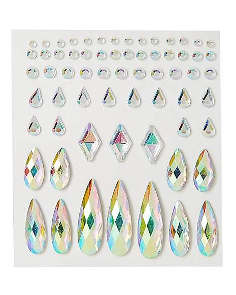 Clear Press On Gem Stones 65 Piece Set 1 Clear Press On Gem Stones 65 Piece Set