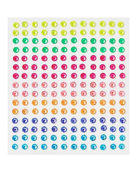 Neon Press On Gem Stones 180 Piece Set 1 Neon Press On Gem Stones 180 Piece Set