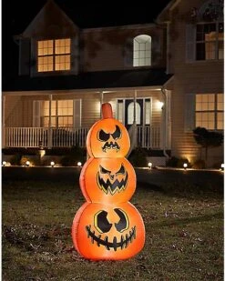 4 Ft LED Pumpkin Stack Inflatable Decoration