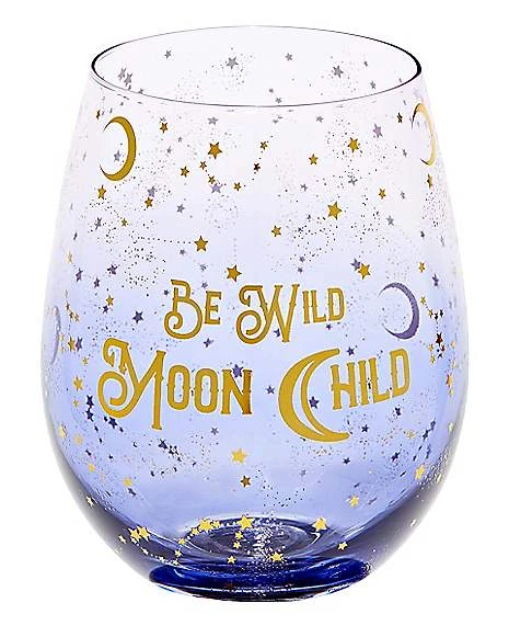 Be Wild Moon Child Stemless Glass - 22 Oz. 1 Be Wild Moon Child Stemless Glass - 22 Oz.