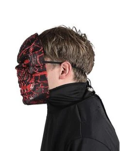 Light-Up LED Horror Scorched Skull Half Mask -Online Halloween Costumes 01486737 c