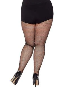 Fallen Angel Rhinestone Fishnet Stockings -Online Halloween Costumes 01490119 b