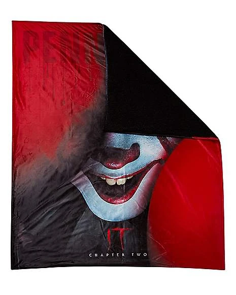 Pennywise Fleece Blanket - It 2 Pennywise Fleece Blanket - It - Image 2