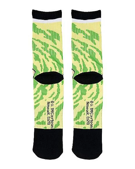 Rainbow Morty Crew Socks - Rick And Morty 2 Rainbow Morty Crew Socks - Rick And Morty - Image 2