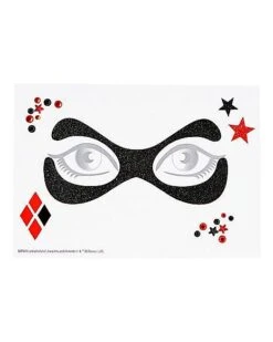 Harley Quinn Peel And Stick Face Tattoo Decals - DC Comics